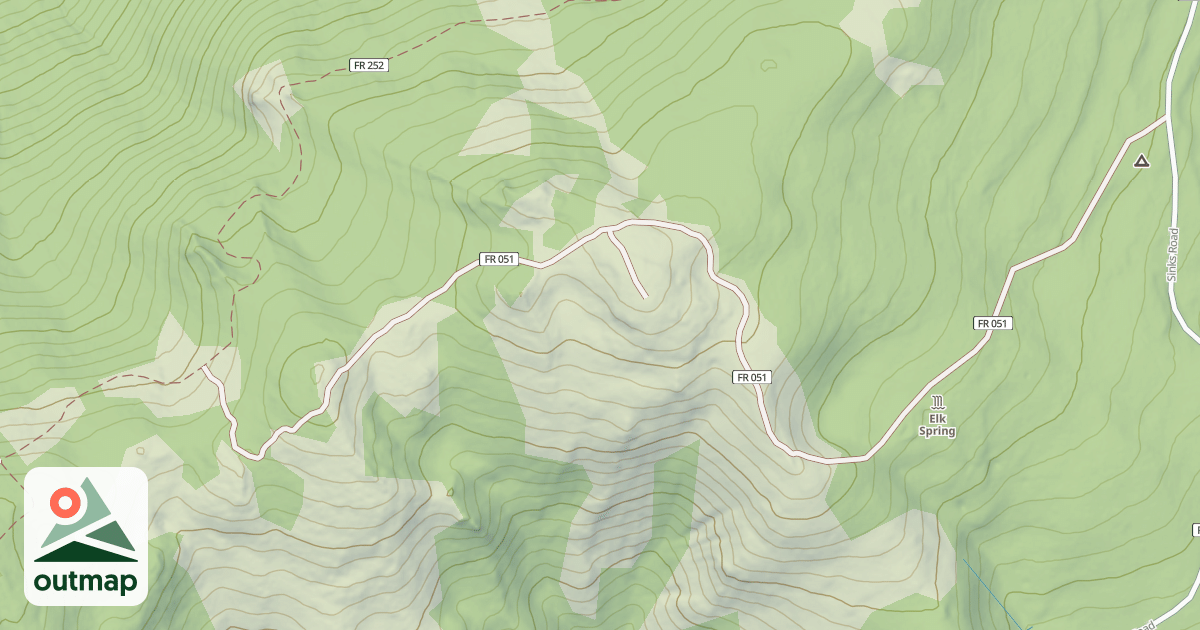 Map of ELK SPRINGS