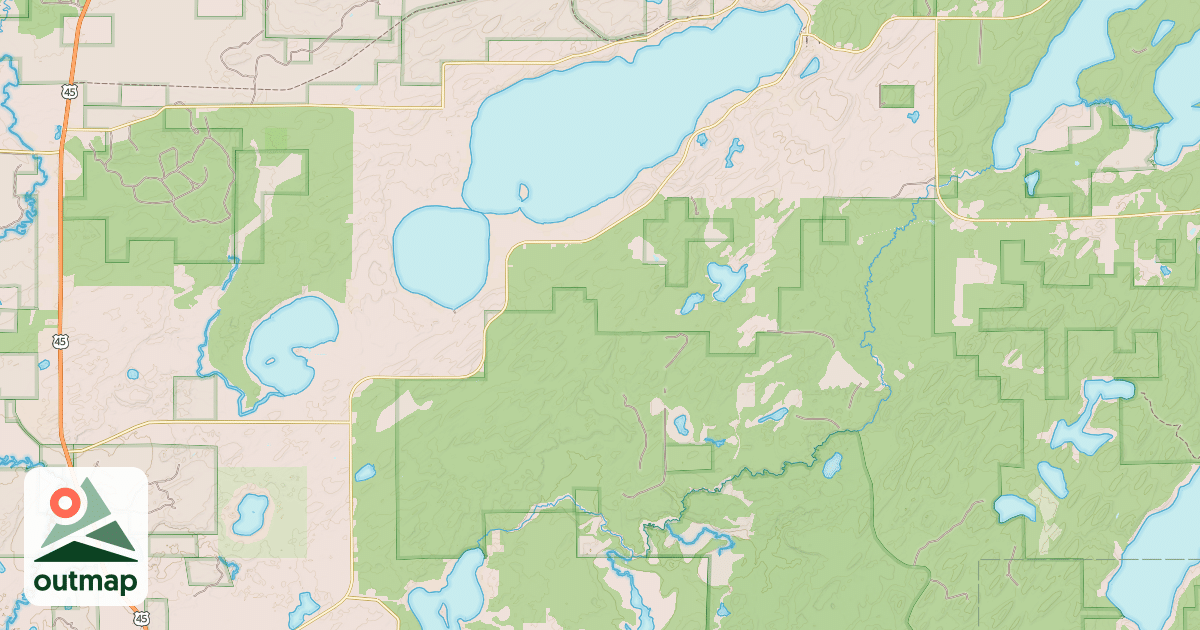 Map of Vilas County Snowmobile