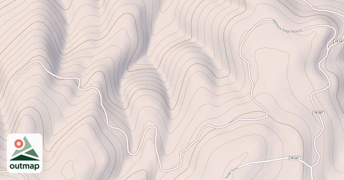 Map of HEMLOCK RIDGE B