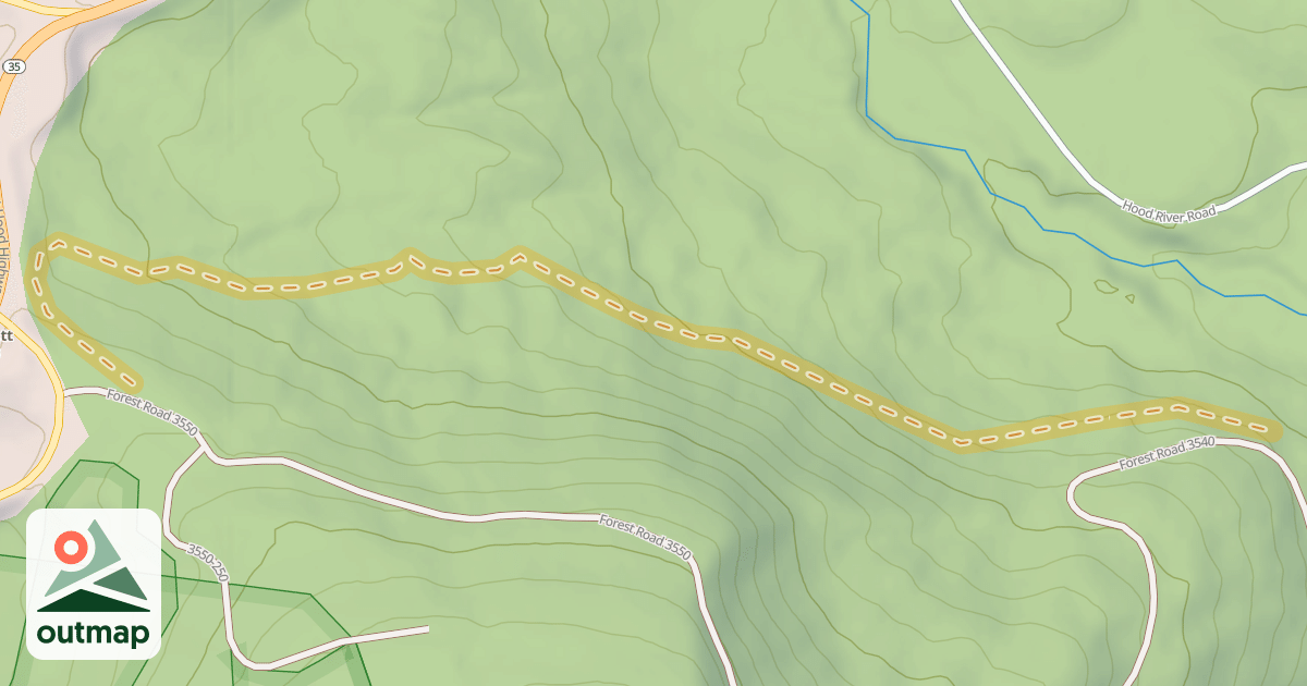 Map of Pocket Creek - Bennet Pass Tie trail 682