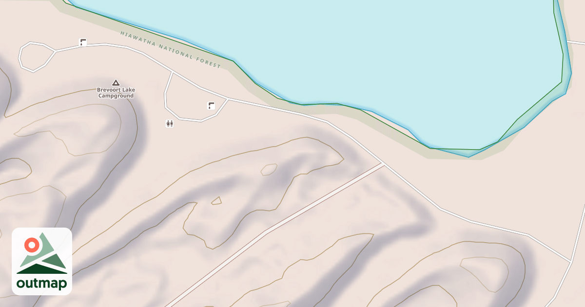 Map of BREVOORT LAKE CG SPUR B