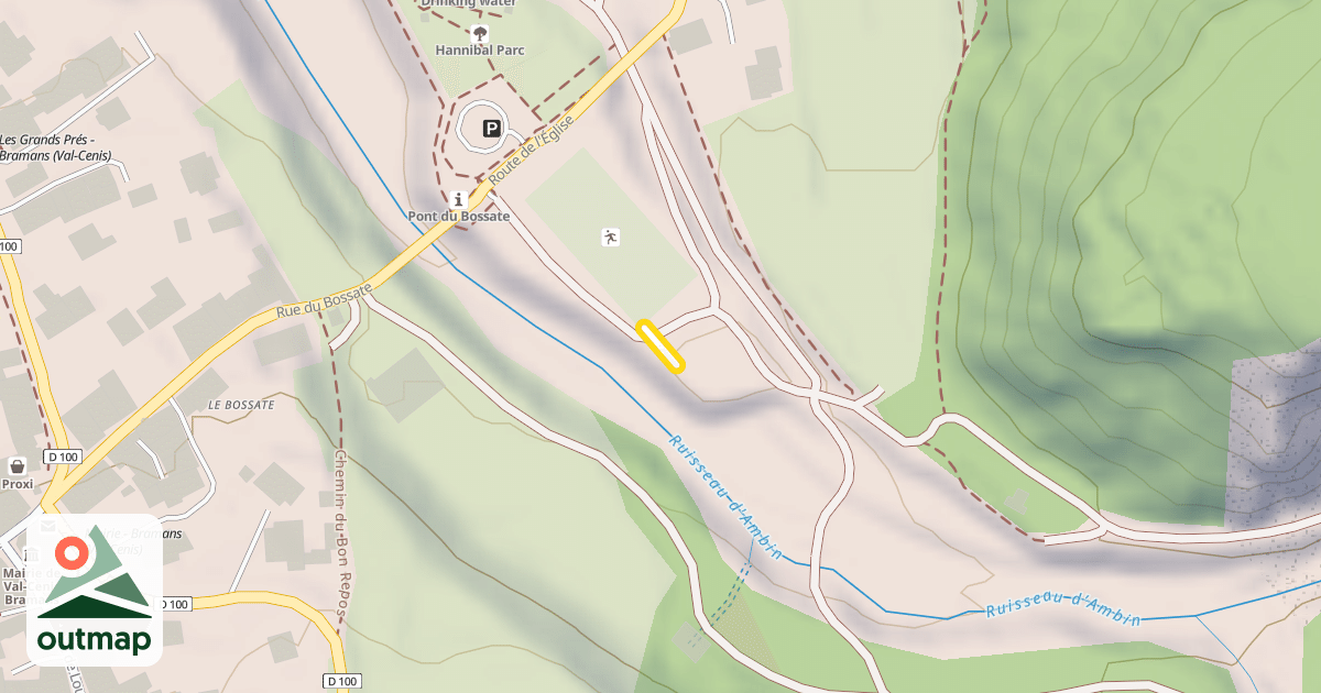Map of Bramans - Le Verney