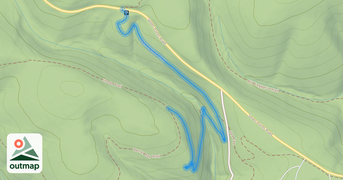 Map of Dark Hollow Trail