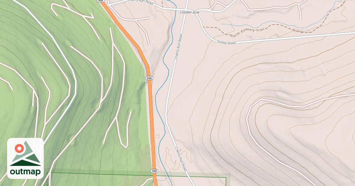Map of CHERRY RUN - A