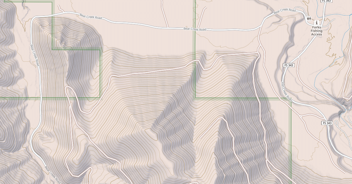 Map preview of FISH CREEK BEAR CREEK
