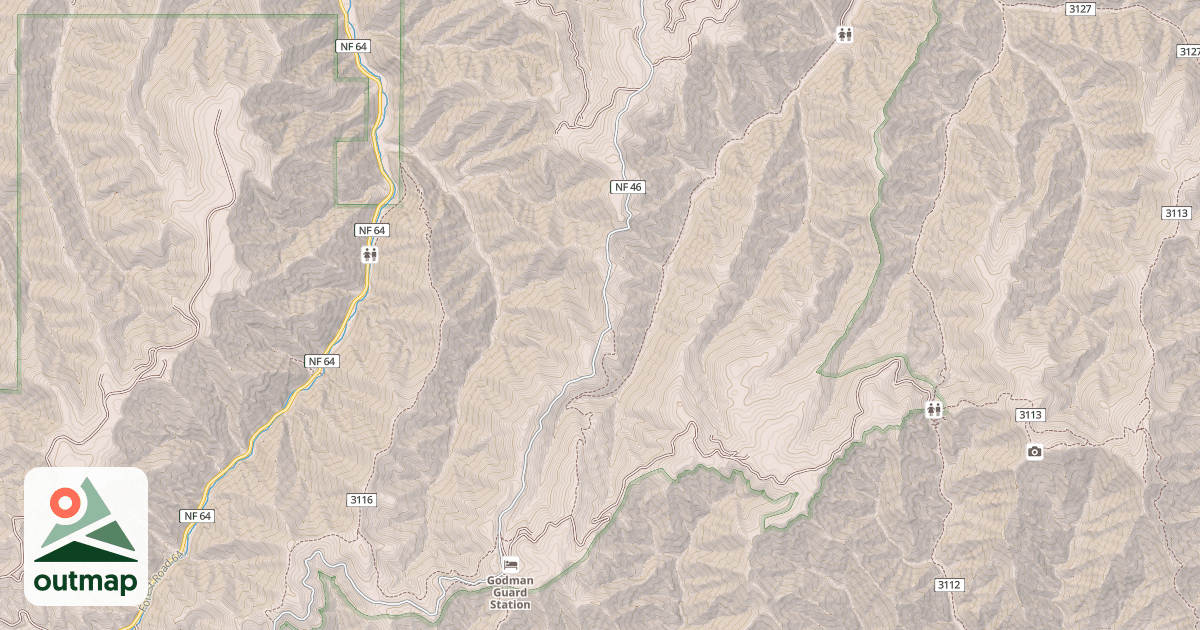 Map of USFS Motor Vehicle Use Map Trails 17866