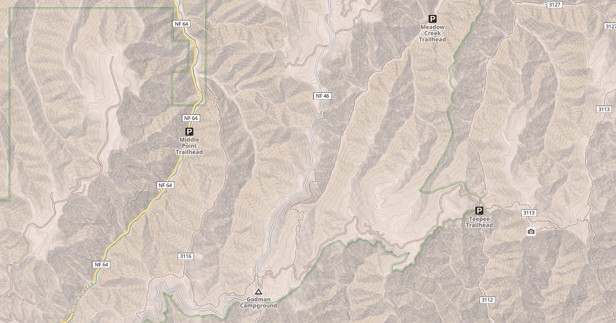 Map preview of USFS Motor Vehicle Use Map Trails 17866