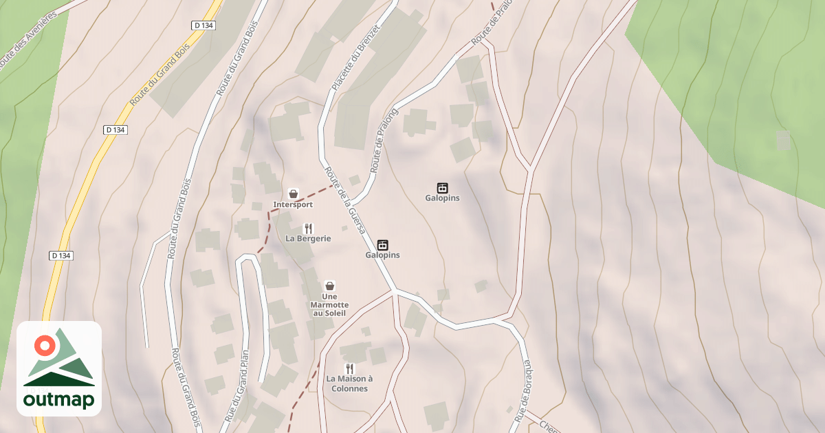 Map of Piste de luge