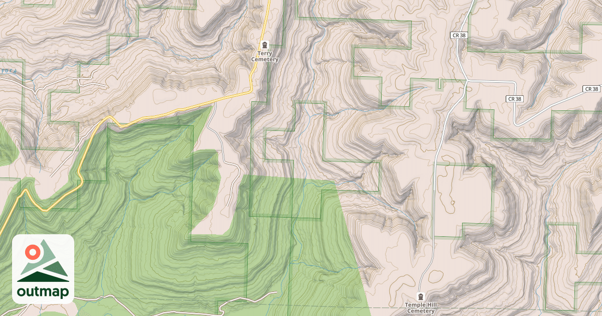 Map of SHANDER BRANCH