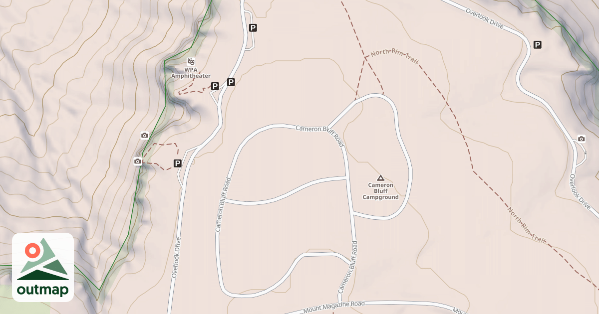 Map of CAMERON BLUFF ROAD