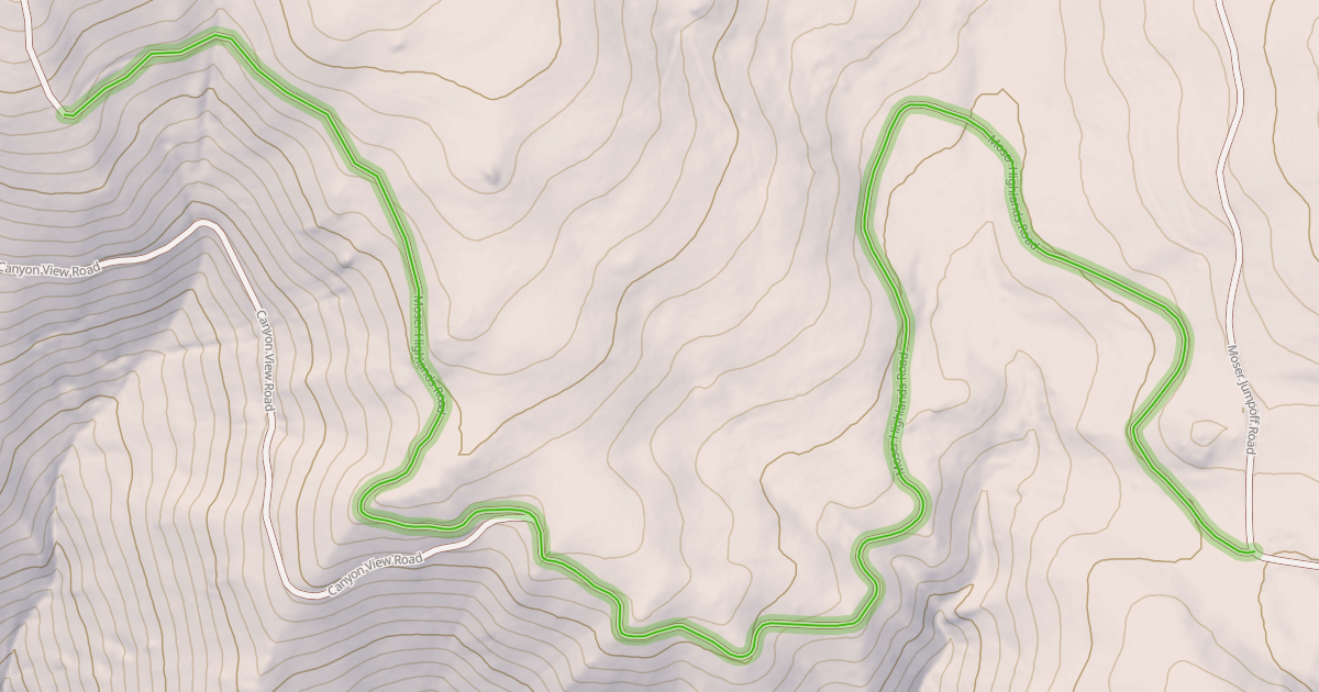 Map preview of Moser Highlands Road