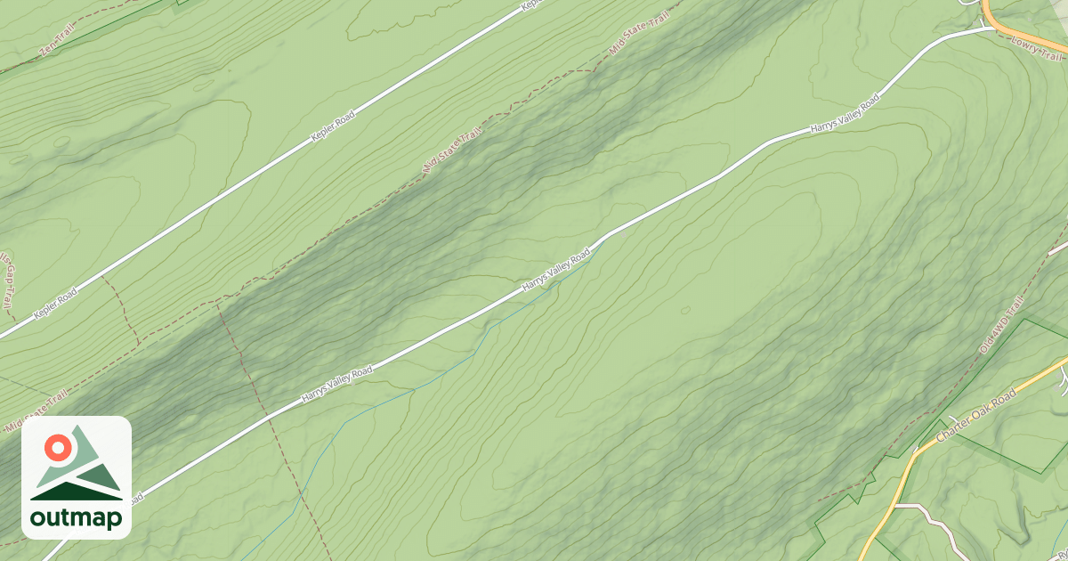 Map of Rothrock State Forest Seven Mountains Snowmobile Trails