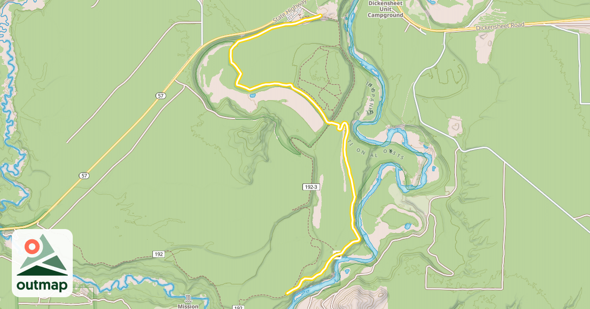 Map of Chipmunk Rapids Trail