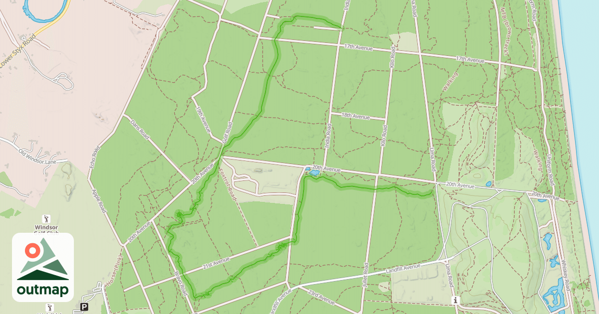 Map of MTB (brown track)