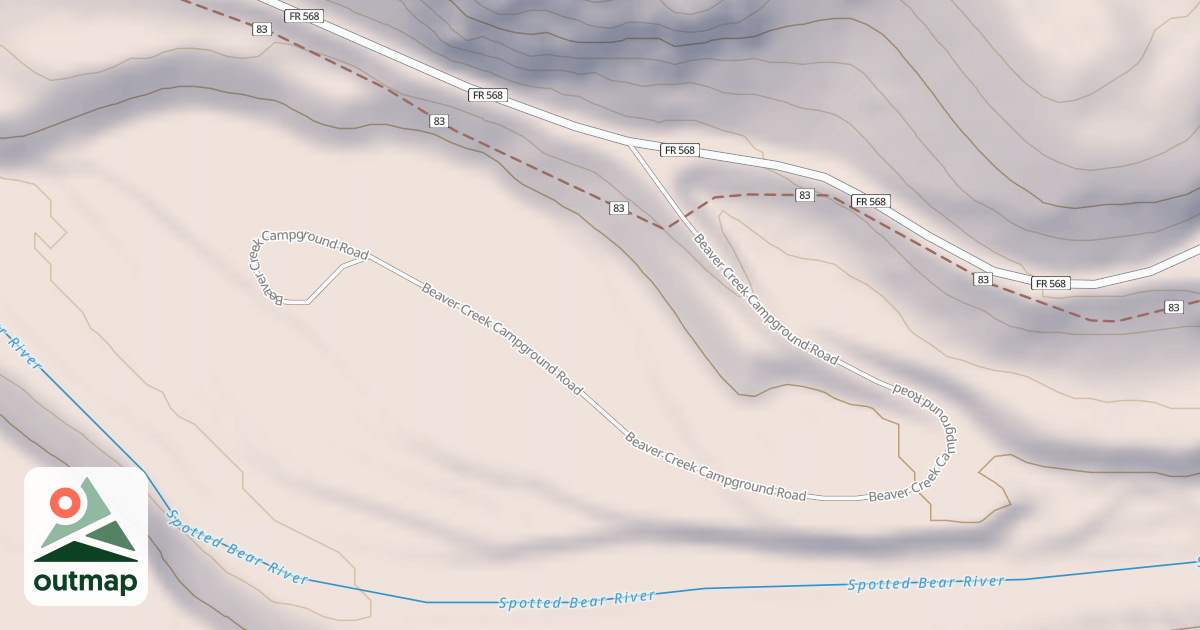 Map of BEAVER CREEK CAMPGROUND