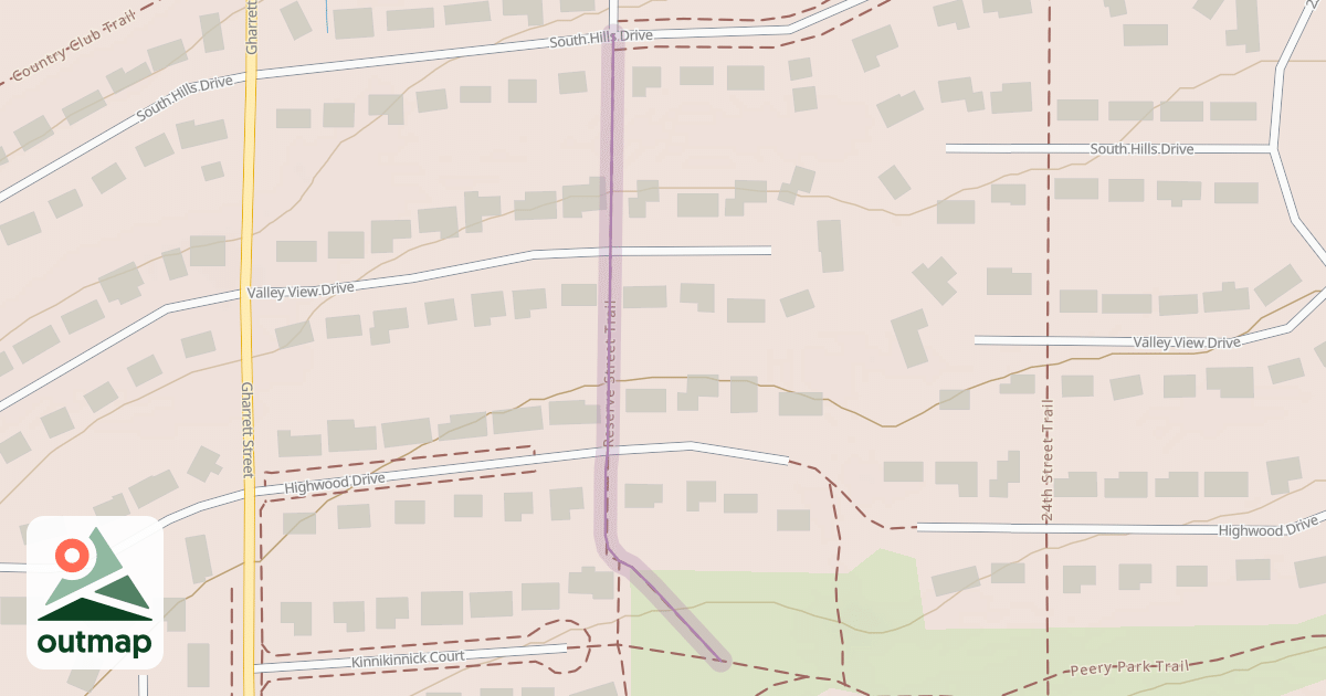 Map of Reserve Street Trail
