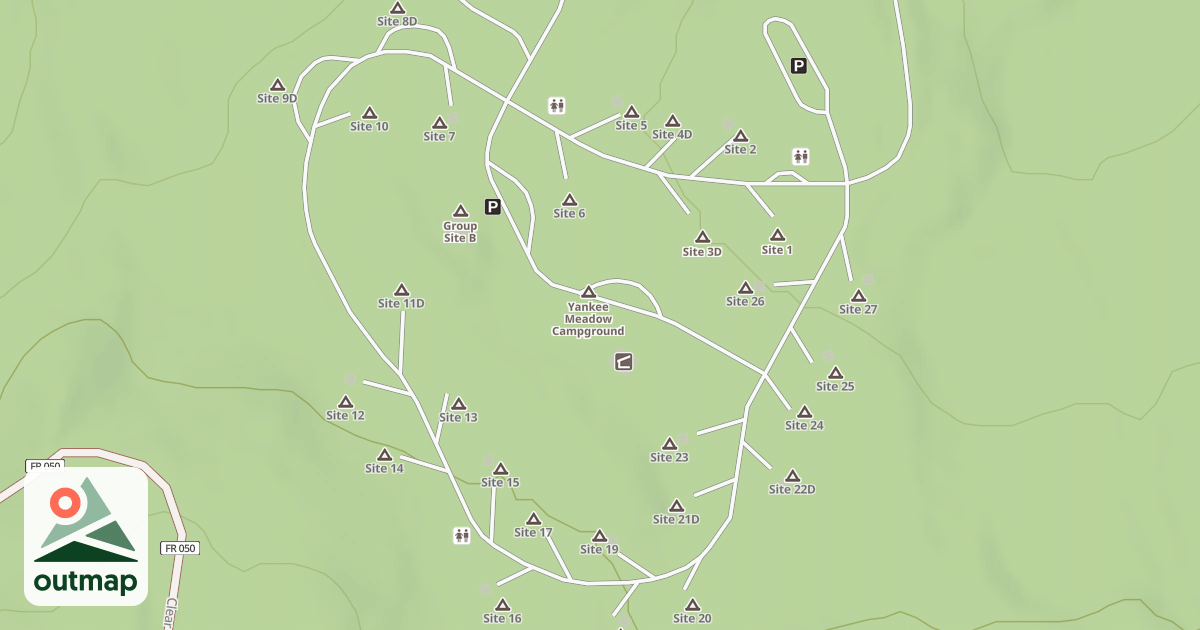 Map of YANKEE MEADOW CG