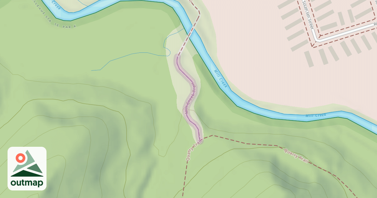 Map of Mill Creek Trail in Jackson