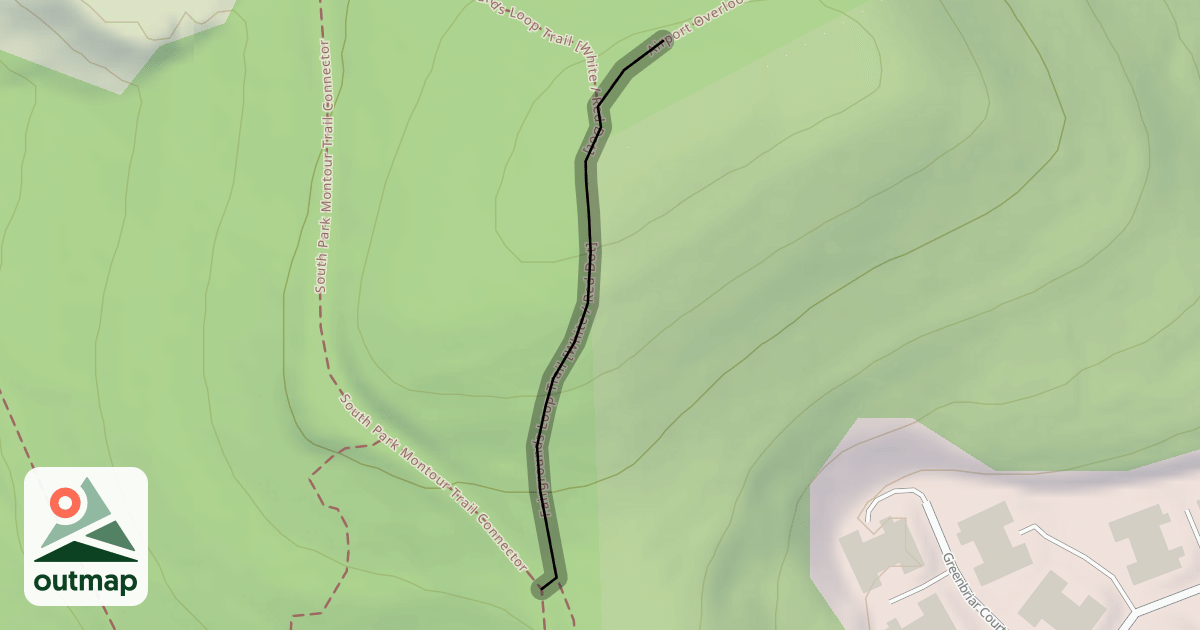 Map of Over The Top of Fairgrounds Trail [White / Red Dot]