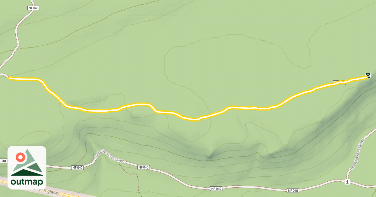 Map of Forest Road 4615-046