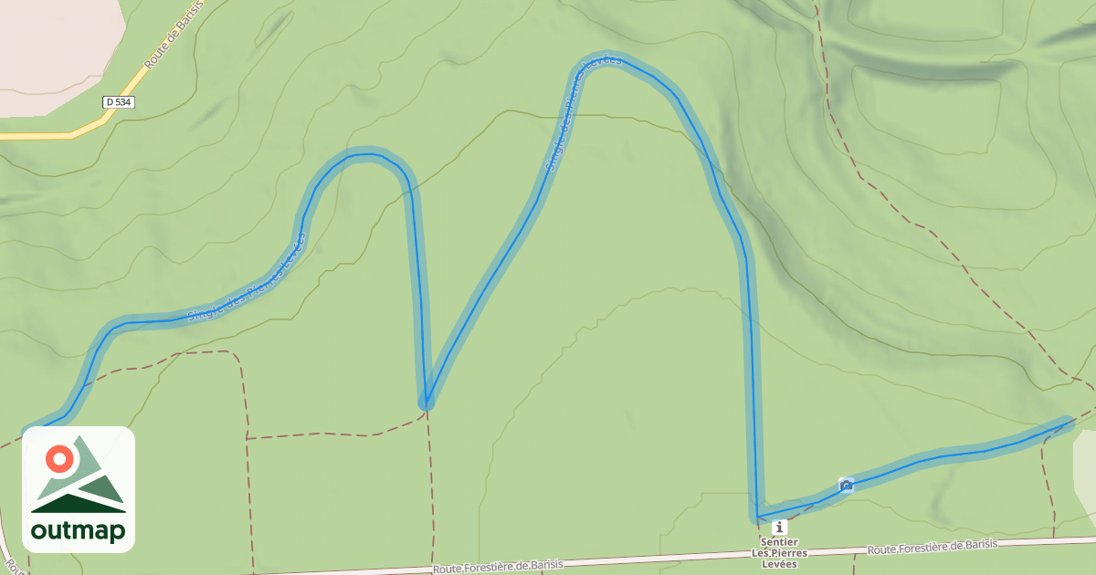 Map of Single des Pierres Levées