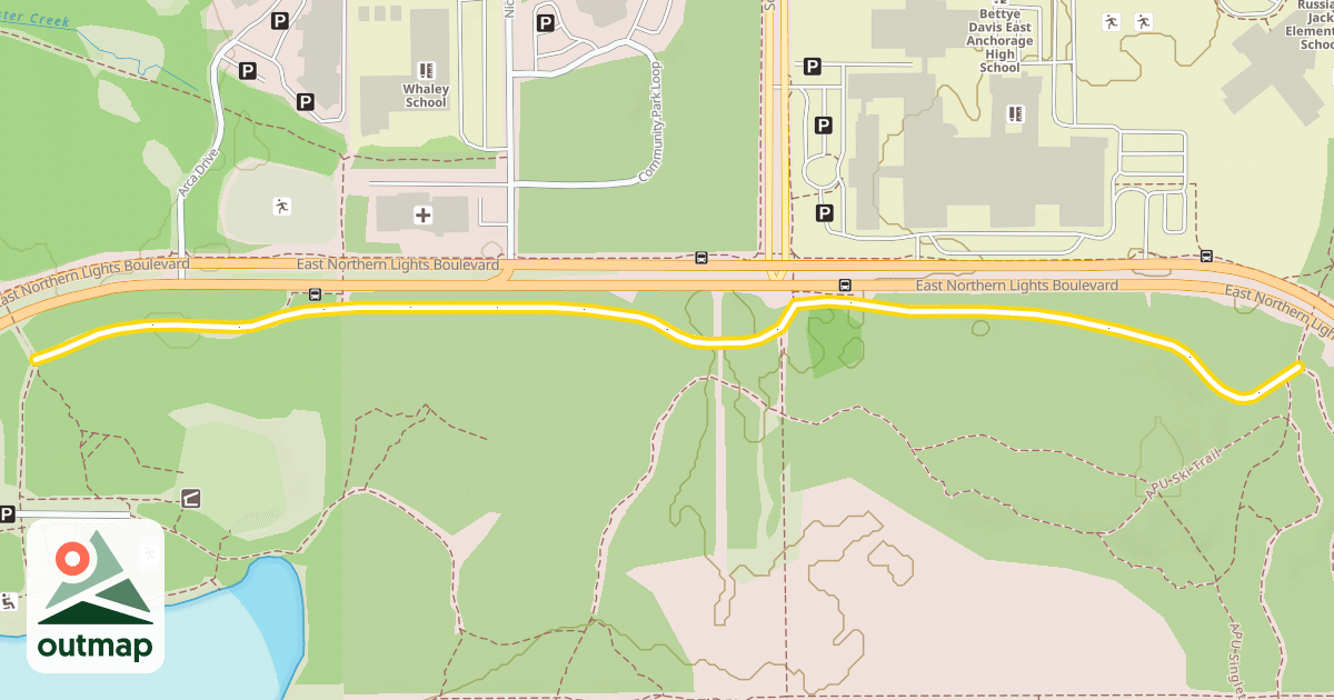 Map of Chester Creek Trail