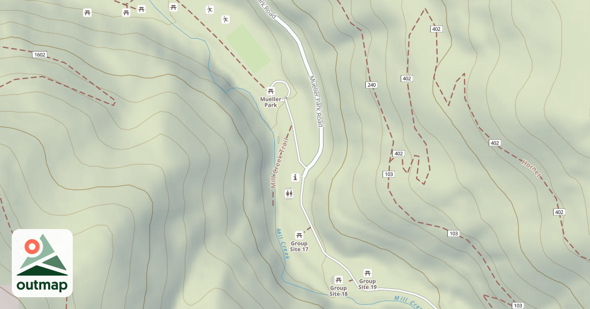 Map of MUELLER PARK P.A.-B