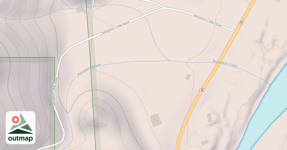 Map of BENJAMIN CREEK