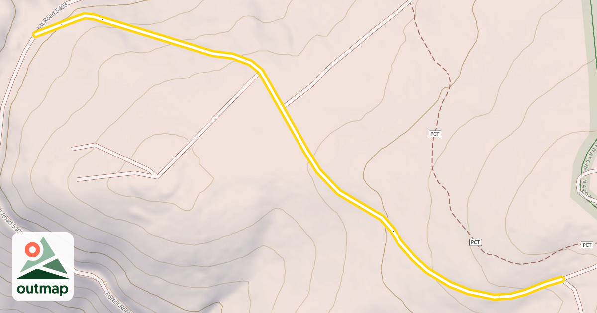 Map of Forest Road 5403-105