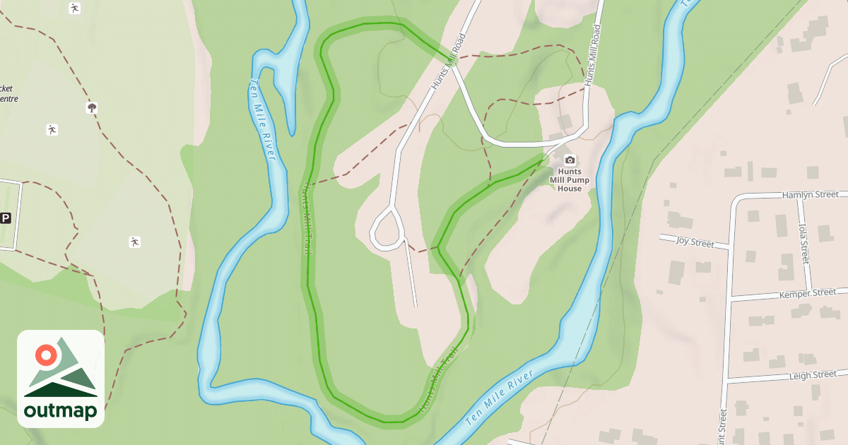 Map of Hunts Mill Trail