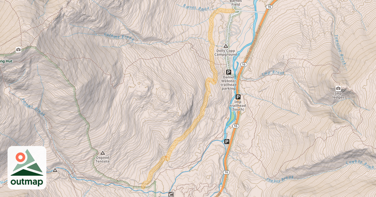 Map of Hayes Copp Ski Trail