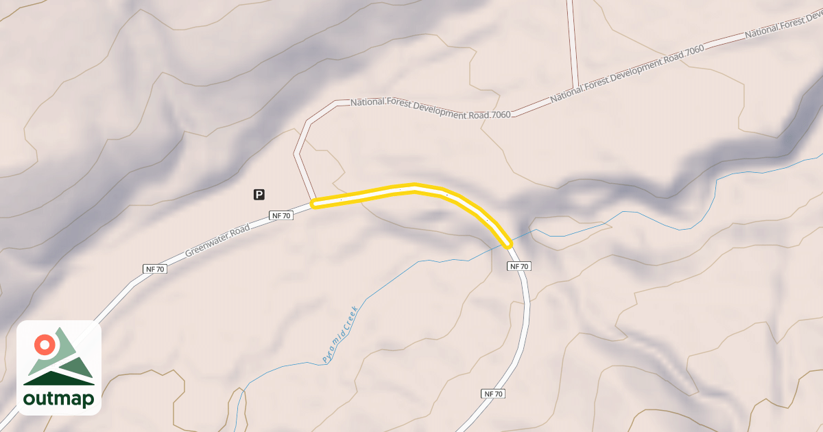 Map of Greenwater Road