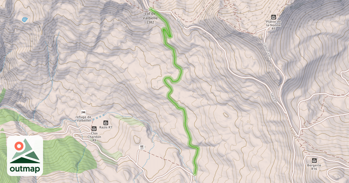 Map of Chemin des Florins
