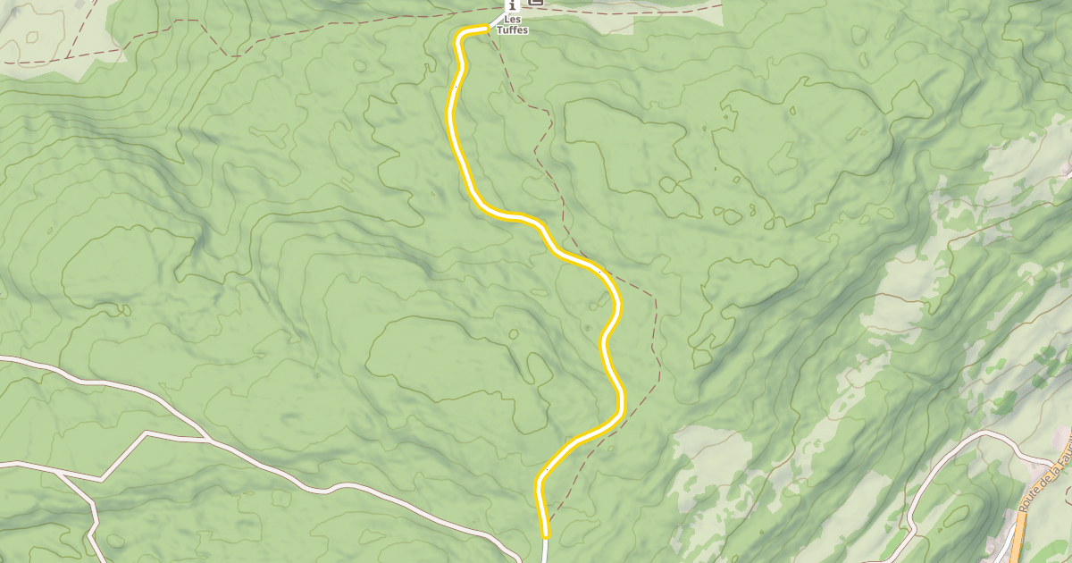 Map preview of Route Forestière des Tuffes