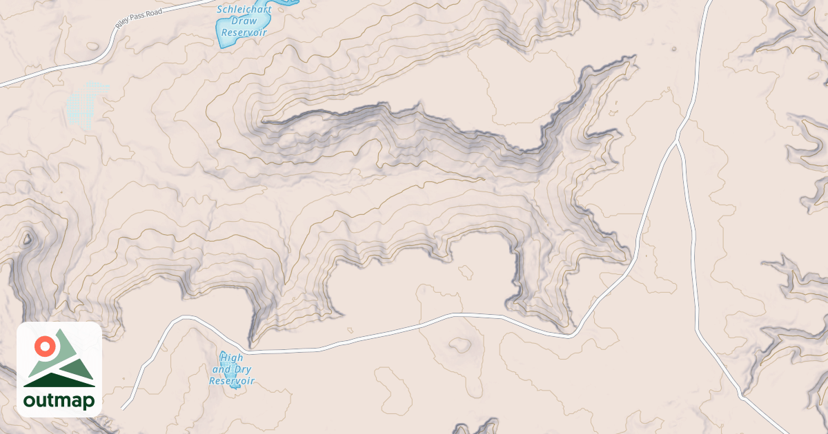 Map of HIGH AND DRY