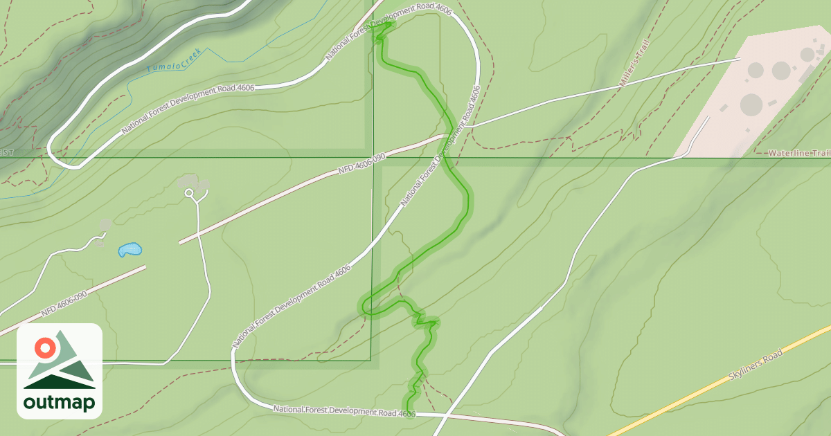 Map of Phil's Shevlin Park Connector