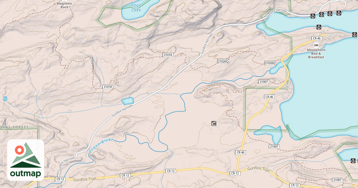 Map of GUNFLINT NARROWS