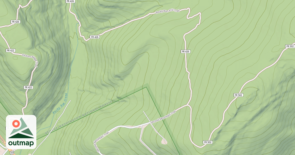 Map of Rocky Run