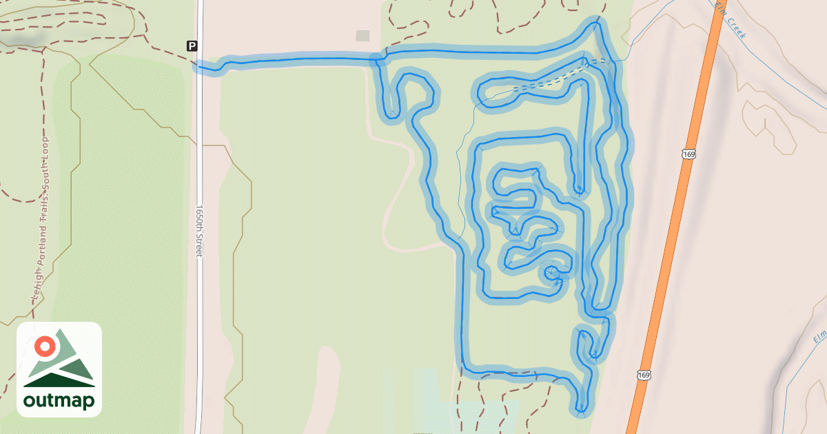Map of Lehigh Portland Trails: Cave Trail South