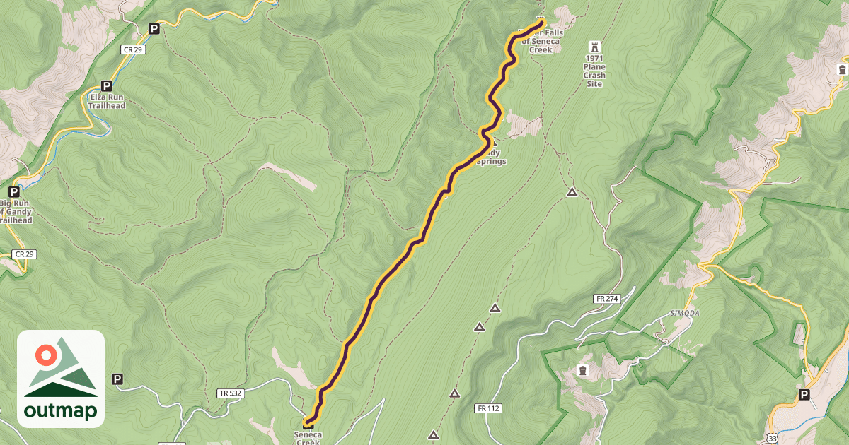 Map of Seneca Creek Trail