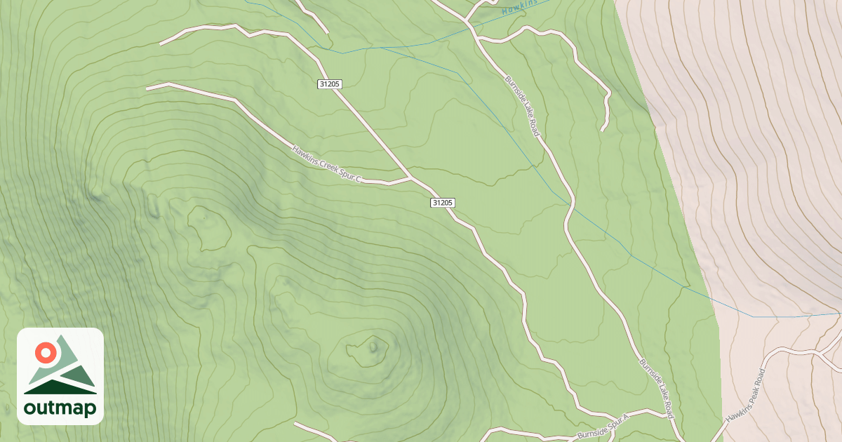 Map of BURNSIDE LAKE