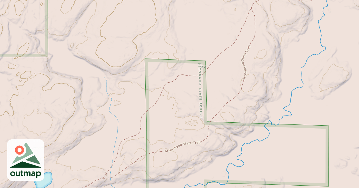 Map of Arrowhead Snowmobile Trail