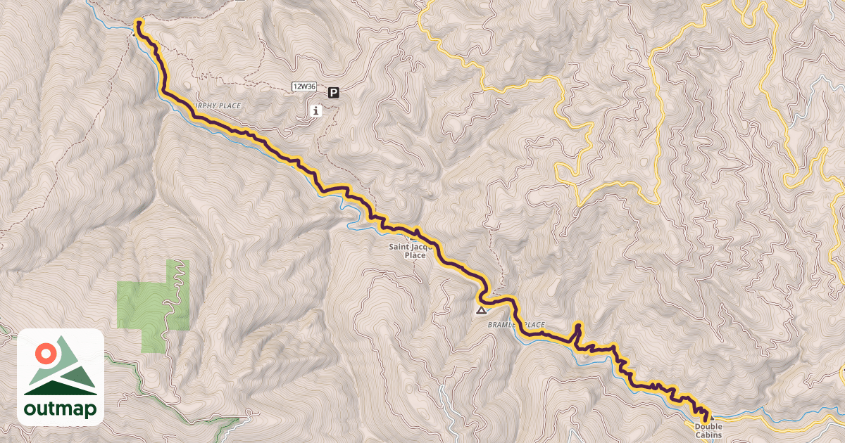 Map of South Fork Trinity River Trail