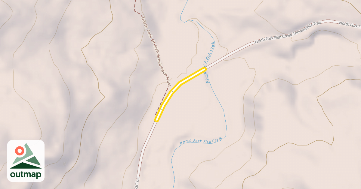 Map of North Fork Fish Creek Snowmobile Trail