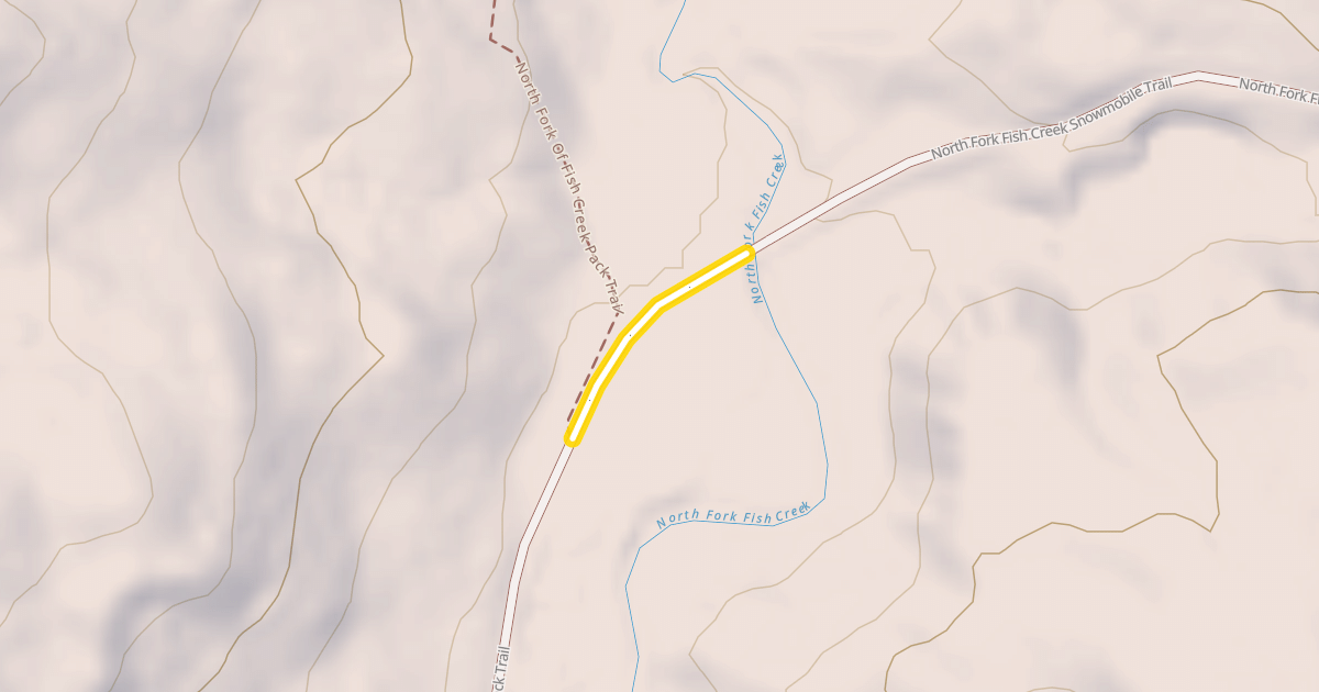 Map preview of North Fork Fish Creek Snowmobile Trail