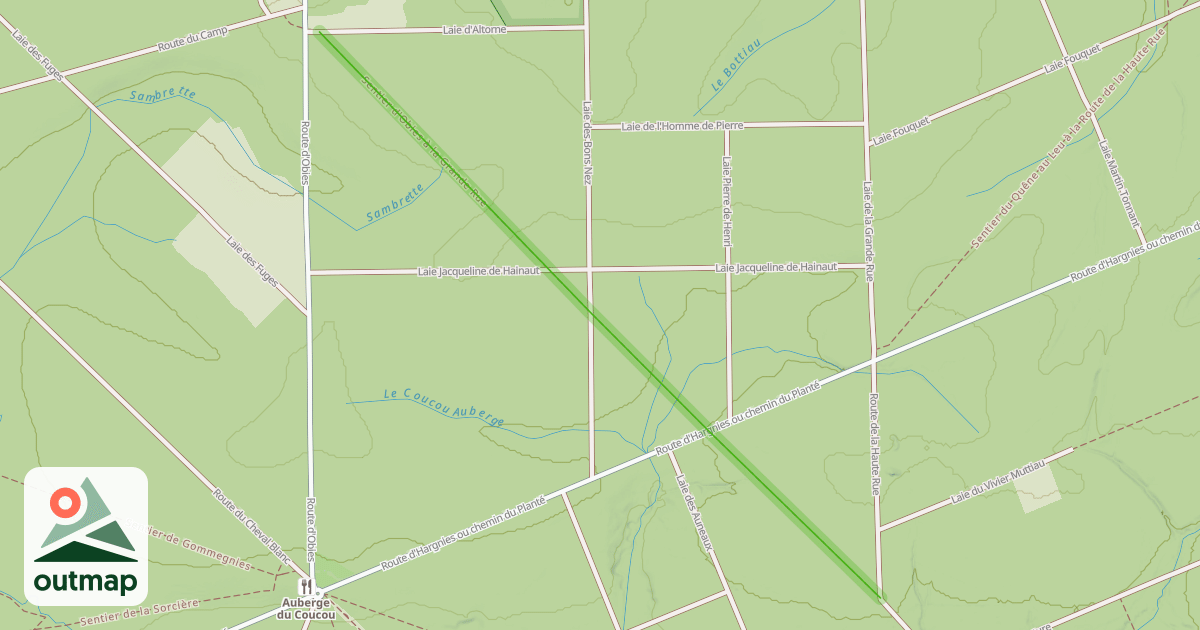 Map of Sentier d'Obies à la Grande Rue