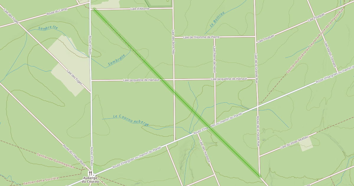 Map preview of Sentier d'Obies à la Grande Rue
