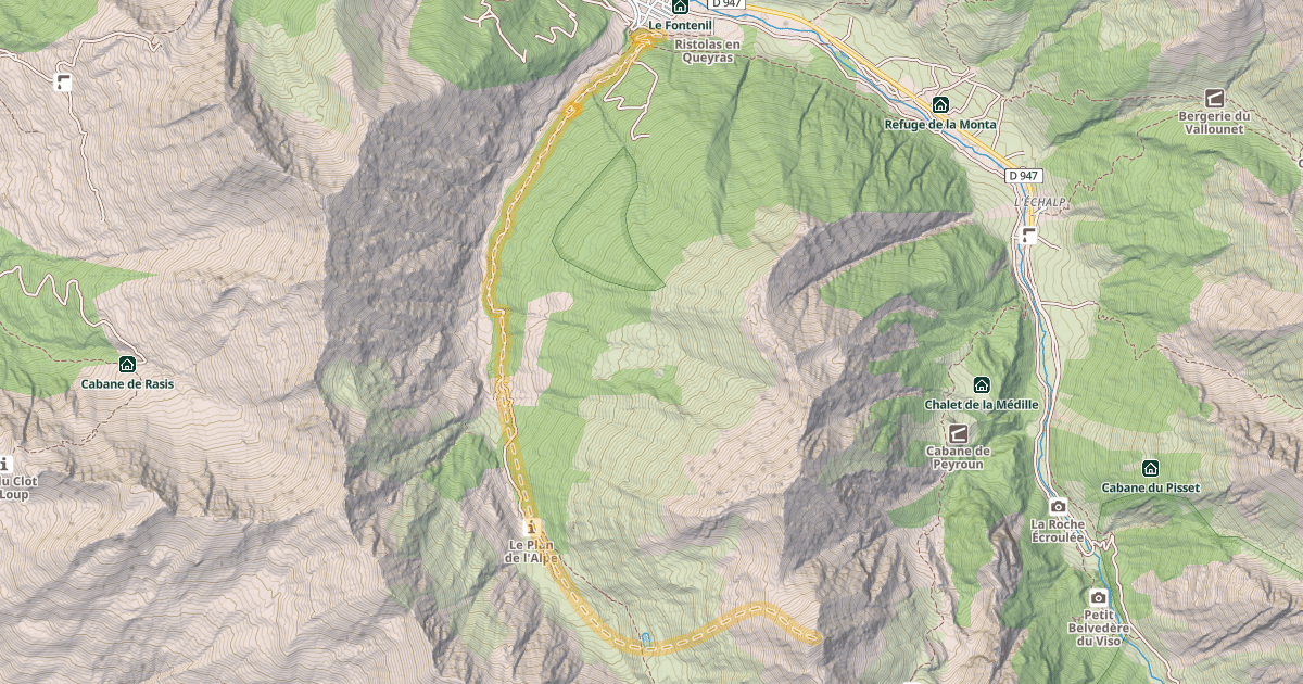 Map preview of Le Sparveyre — Ristolas