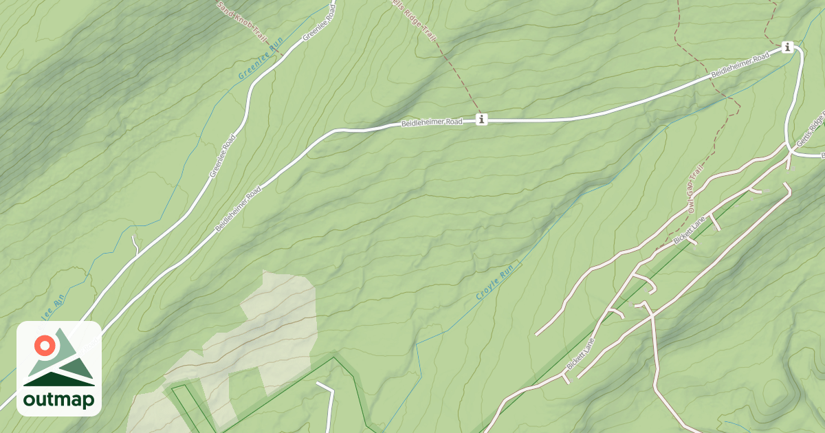 Map of Rothrock State Forest Seven Mountains Snowmobile Trails