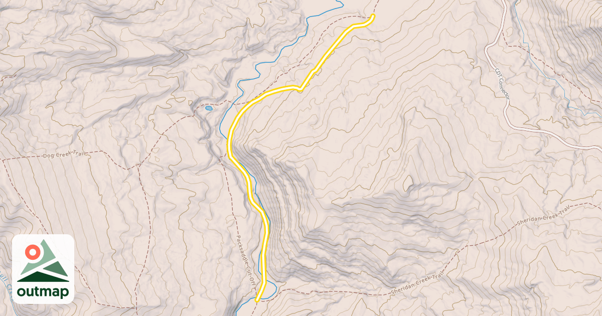 Map of Fish Creek Road Snowmobile Trail